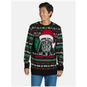 Star Wars Men's Holiday Sweater with Long Sleeves Ugly Christmas Size M